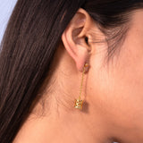 Cylindrical Danglers Made of Fine 925 Silver