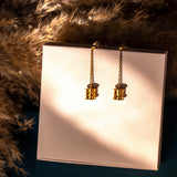 Cylindrical Danglers Made of Fine 925 Silver