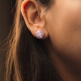 Purple Crossroad Enamel Studs