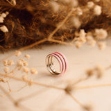 Pink Enamel Twirl Ring