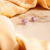 Purple Crossroad Enamel Studs