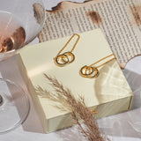 Dual Piercing Studs Made of Fine 925 Silver