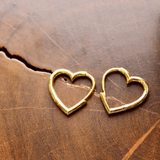 Heart Shaped Hoops Made of Fine 925 Silver