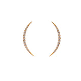CZ Moon Earrings Made of Fine 925 Silver