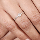 Sleek Solitaire Band - Made of Fine 925 Silver