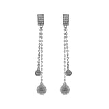 Sparkly Lariat Necklace Set Made of Fine 925 Silver