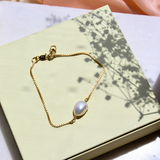 Minimal Pearl Bracelet Made of Fine 925 Silver