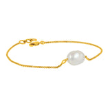 Minimal Pearl Bracelet Made of Fine 925 Silver