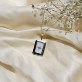 Mother of Pearl North Star Pendant Made of Fine 925 Silver