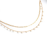 Dainty Link Pearl Waist Chain Made of Fine 925 Silver