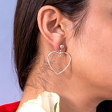 Statement Heart Earrings Made of Fine 925 Silver