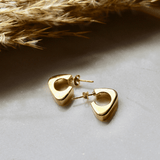 Triangular Hoops Made of Fine 925 Silver