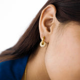 Two Way Mini Studded Hoops Made of Fine 925 Silver