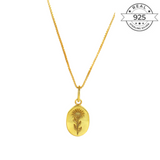 Sunflower Pendant Made of Fine 925 Silver