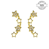 Star Earrings Made of Fine 925 Silver