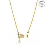 Wine Pendant Made of Fine 925 Silver