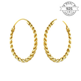 Mini Twisted Hoops Made of Fine 925 Silver