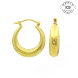 Classic Circular Hoops Made of Fine 925 Silver