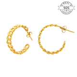 Cuban Hoops Made of Fine 925 Silver