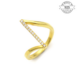 Strand Studded Ring Made of Fine 925 Silver