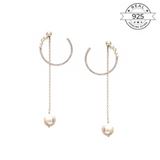 Pearl CZ Earrings Made of Fine 925 Silver