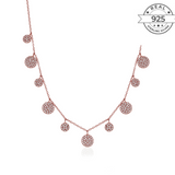 Studded Charms Necklace Made of Fine 925 Silver