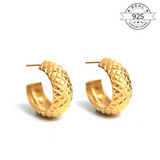 Gold Statement Hoops Made of Fine 925 Silver