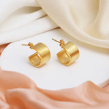 Matte Finish Hoops Made of Fine 925 Silver