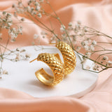 Gold Statement Hoops Made of Fine 925 Silver