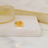 F*CK OFF Signet Ring Made of Fine 925 Silver