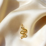 Snake Pendant Made of Fine 925 Silver
