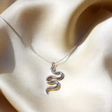 Snake Pendant Made of Fine 925 Silver