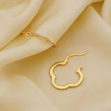 Studded Clover Hoops Made of Fine 925 Silver