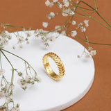 Leaf Ring Made of Fine 925 Silver