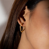 Studded Clover Hoops Made of Fine 925 Silver