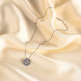 Studded Pause Pendant Made of Fine 925 Silver