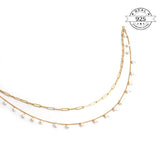 Dainty Link Pearl Waist Chain