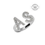 Bling Studded Intial Ring