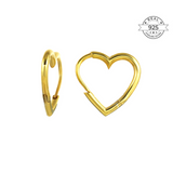 Heart Shaped Hoops