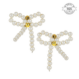 Pearl Bow Earrings