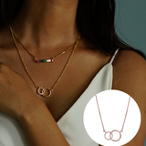 Dual Circular Studded Pendant