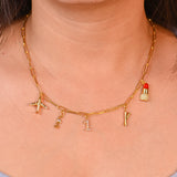 Charm Necklace (Spaced Link) - Made in Fine 925 Silver