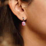 Pink Enamel Huggies