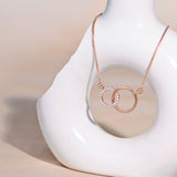 Dual Circular Pendant - Made of Fine 925 Silver
