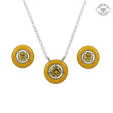 Yellow Enamel Circular Set
