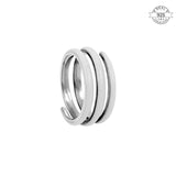 White Enamel Twirl Ring