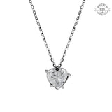 White heart Solitaire Pendant