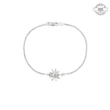Minimal Flower Bracelet - Made of Fine 925 Silver