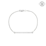Sleek Studded Bracelet - Made of Fine 925 Silver