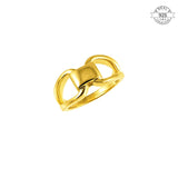 Golden Link Ring - Made of Fine 925 Silver